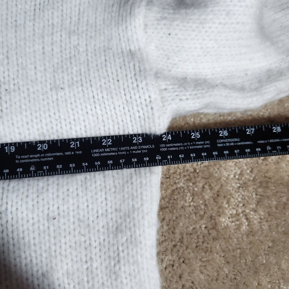 Aerie Sweater Womens Medium White Cable Knit Pullover Sweater Wool Blend - Picture 7 of 8